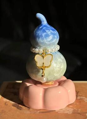 陶瓷旋转葫芦摆件2026新款高颜值马年氛围布置装饰品新年创意礼物