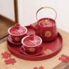 Wedding tea sets, household wedding cups, wedding teapots, newlyweds, newlyweds, wedding teacups, dowry gifts