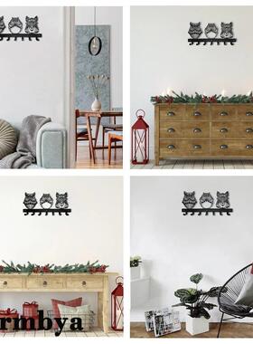 1 件金属猫头鹰壁挂式衣帽架装饰排钩家用多用途