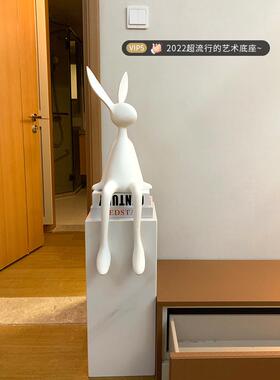 理石底雕塑座大摆台玄关岩底板电视柜旁边落地客厅花架摆件ZG-672