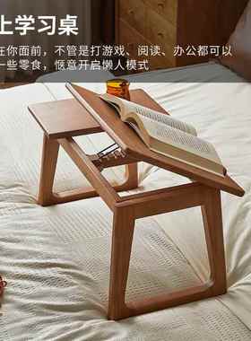 飘窗小桌子日式榻榻米折叠桌家用卧室实木飘窗桌床上小桌子电脑桌