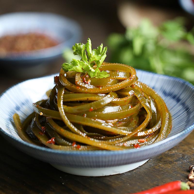 海带丝60g麻辣食品海藻零食四川榨菜下饭菜咸菜即食海带 - 图0