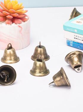 新款直销创意青铜38mm铁艺手摇开口铃铛喇叭挂件DIY手工风铃金属