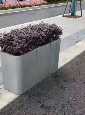 假花装饰护栏隔离组合售楼部多材质花箱组合道路花盆铁艺花箱