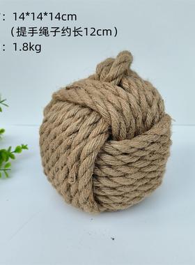 棉麻球形门档 方形防撞球创意海洋球门挡 家居餐厅酒吧装饰摆件