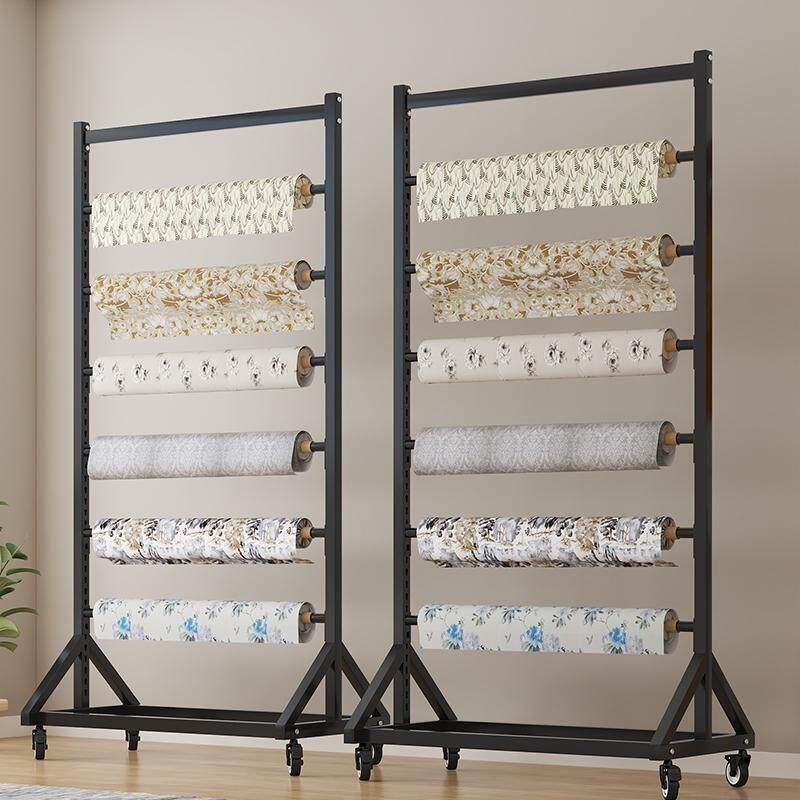 纺织面料布料展示移动样布架家纺桌布塑料薄膜展架展会挂布卷货架,淘宝优惠券,粉丝福利购,淘宝优惠卷