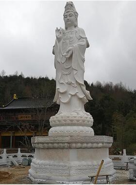 石雕观音像寺庙大型滴水观音菩萨雕像送子观音供奉摆件源头工厂