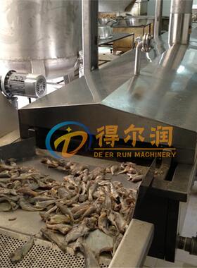 2020研发新型 休闲食品鱼类肉类油炸机 特氟龙网带 自动过滤刮渣