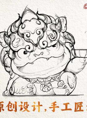 四喜丸子貔貅丨琢匠铜皮丘手把件家居办公室桌面招财装饰摆件客厅