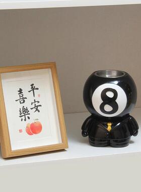 台球厅烟灰缸带盖个性桌球会所多功能带盖台球馆室黑八防飞灰烟缸