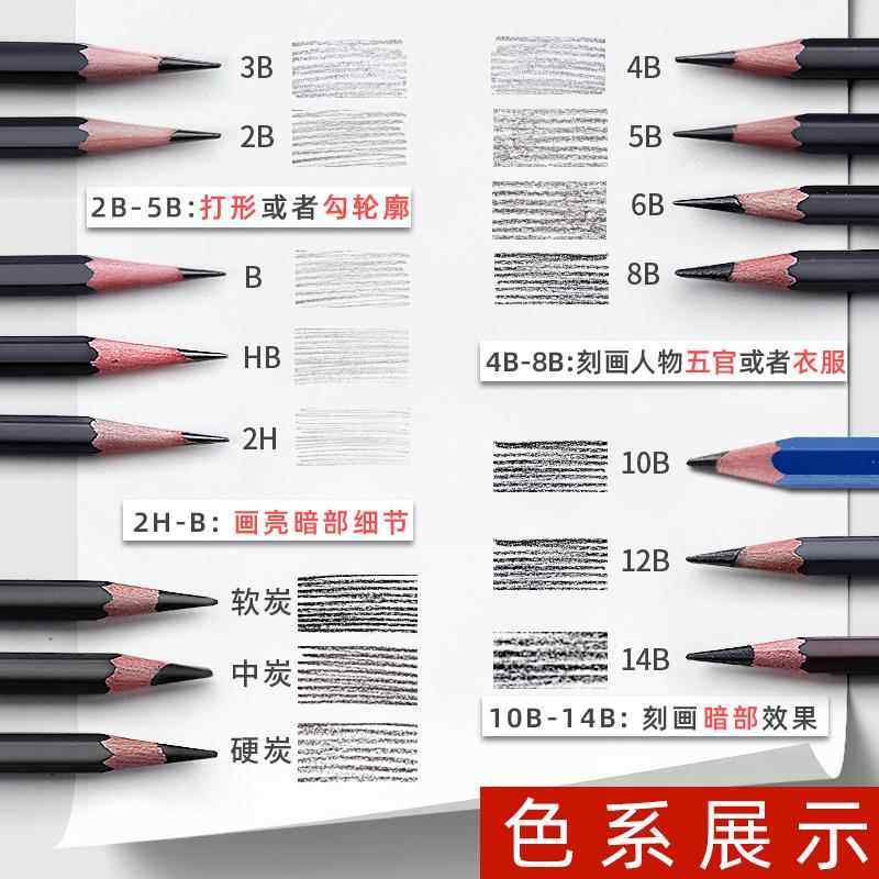 马利炭笔素描铅笔美术生专用套装马力软炭软中硬全套14b亚光2h2b4b6b8b10b12b玛丽软炭笔软性特浓软碳绘画笔,淘宝优惠券,粉丝福利购,淘宝优惠卷