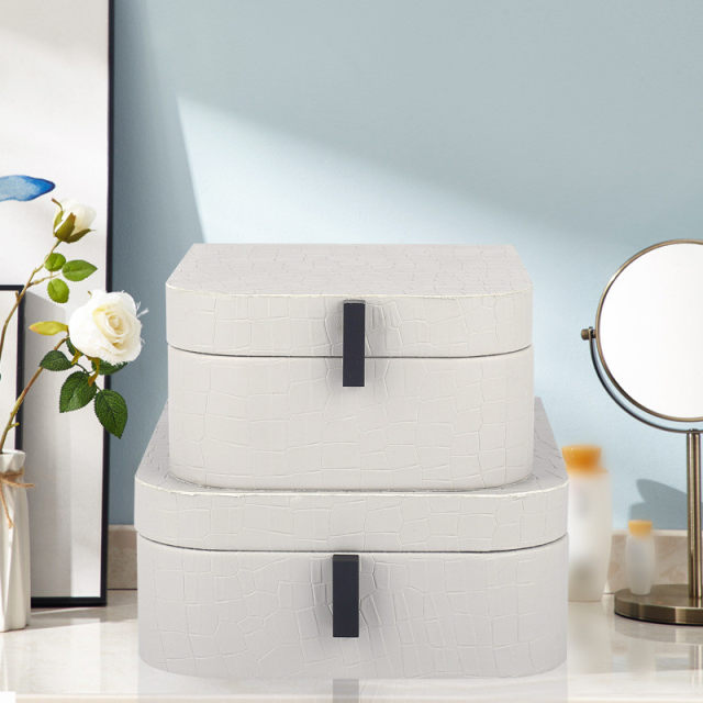 Chinese minimalist home model room hotel villa soft furnishing sales office dressing table simple light luxury jewelry storage box