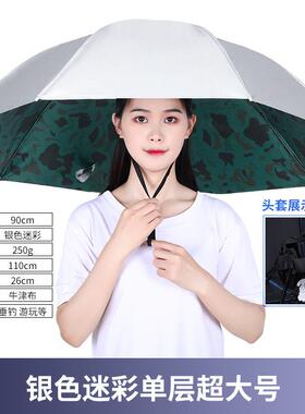 头戴头戴钓鱼折叠雨伞雨伞工艺伞
