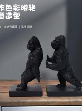 猩猩书档创意摆件酒柜客厅玄关书柜桌面假书书靠书立家居装饰品