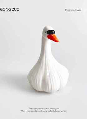 “蒜瞭鸭没什么么大不瞭的”创意治愈系桌面摆件搞怪节日生日礼物