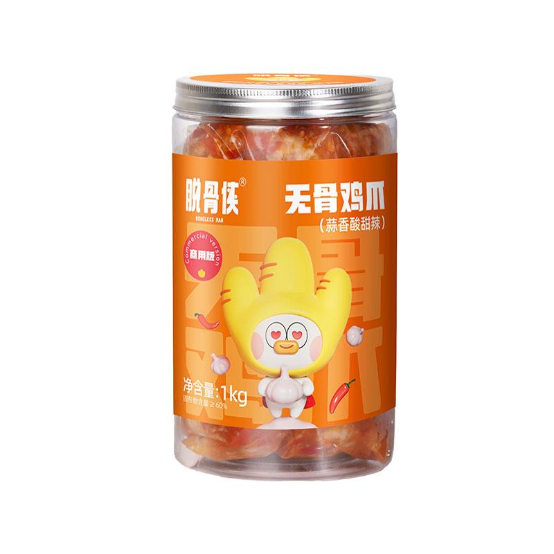 脱骨侠无骨鸡爪500g源头工厂商用180天保质期蒜香柠檬凤爪罐装
