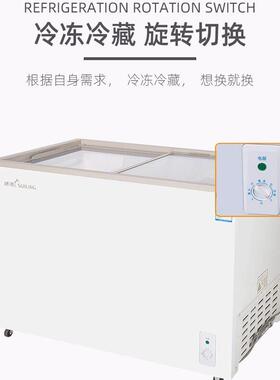 穗凌WD4-165K冰柜展示柜卧式温一室冷冻冷藏转换柜保鲜商用冷柜