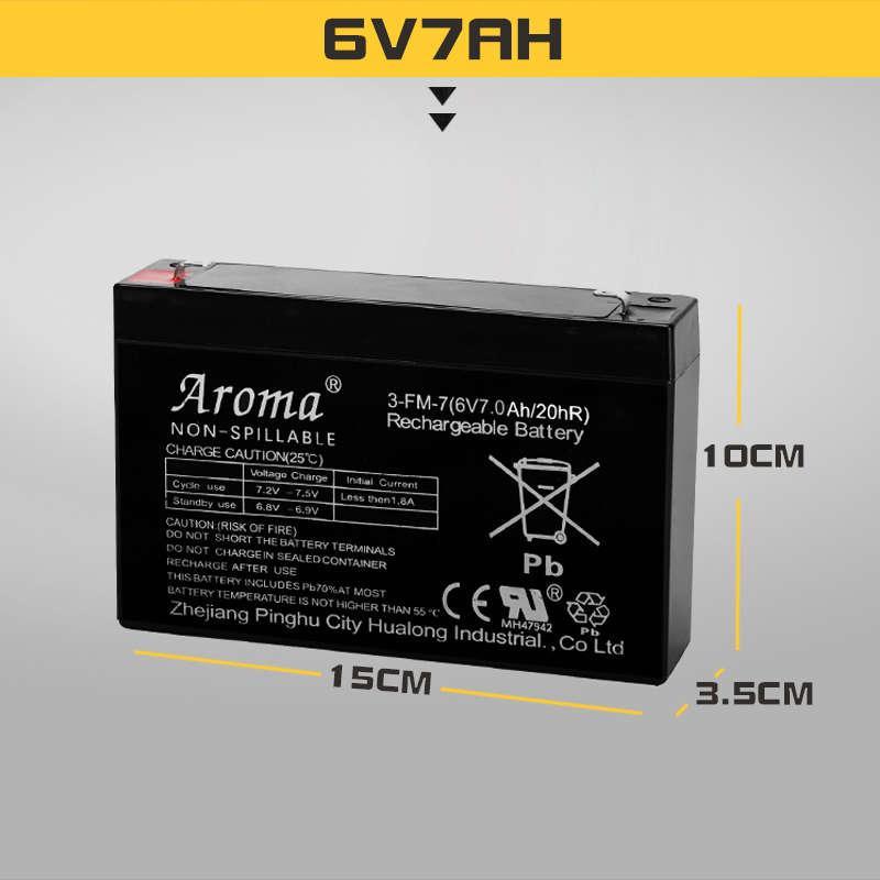 华龙奥皇Aroma6v12V儿童电动三轮摩托车汽车皇盛天能铅酸童车电瓶-图1