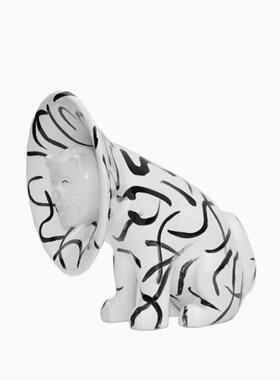 日本品质现代伸展儿童房扭曲线条猫咪趣味样板间售楼处卧室米黑动