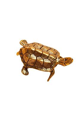 直销新款黄铜乌龟摆件龙龟招财金龟桌面摆设黄铜茶宠手把件景区地