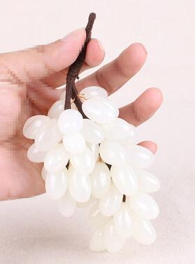 新中式玉石葡萄串设计师艺术摆件饭厅样品房办公室展厅软装饰搭配