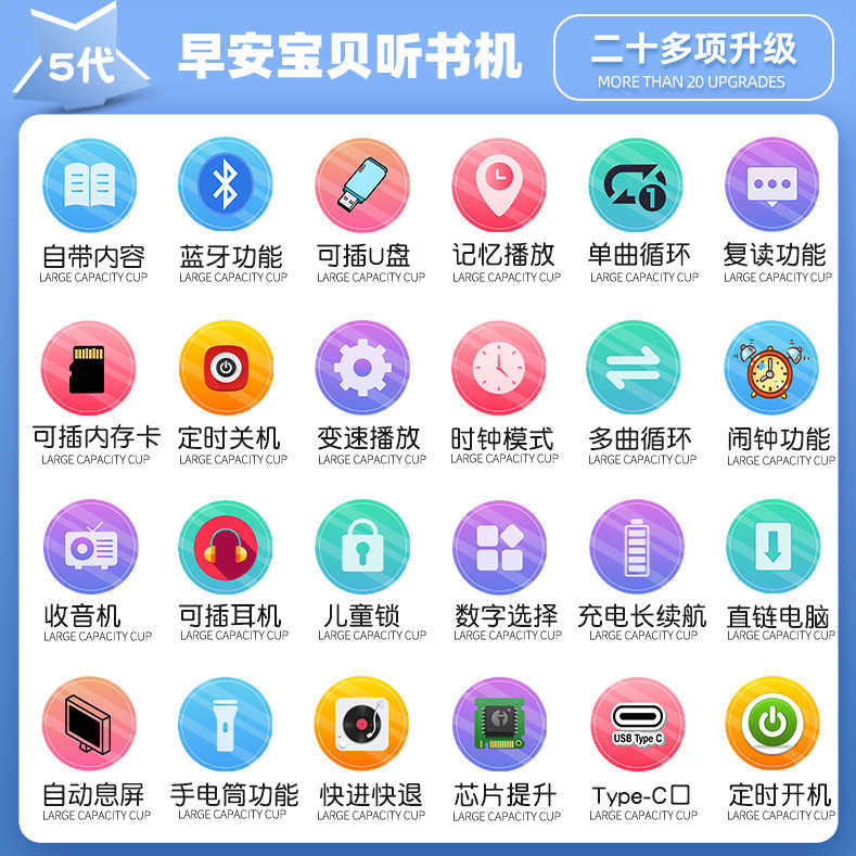 五代早安宝贝儿童故事机国学机智能名著听书机高初中小学生3-16岁,淘宝优惠券,粉丝福利购,淘宝优惠卷