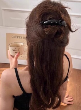 Korean minimalist style high ponytail clip, vintage twist ha