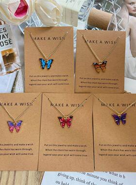 necklace women butterfly Pendant 蝴蝶吊坠项炼套装锁骨炼项饰