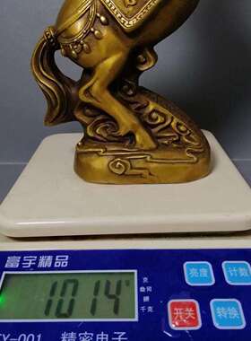 古董古玩仿古铜加厚立马财发摆件马摆件居家收藏乡下收老物件