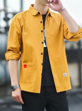 Men's wear wear-resistant long sleeved shirt and men'