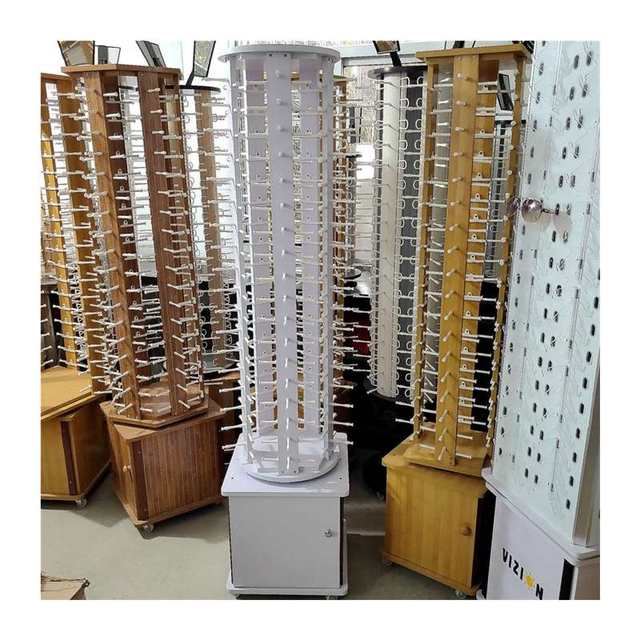 Wooden glasses display rack painted sunglasses floor-standing counter rotating sunglasses display rack jewelry display props
