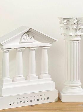 北欧创意希腊罗马柱雕塑摆件家居客厅玄关酒柜样板间装饰艺术桌面