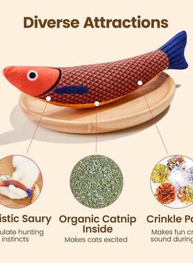 Cat Toy Catnip 3D Simulation Fish Goldfish Kitten Toys Pillo