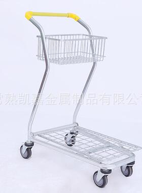 高档金属双层理货车手推车提篮车仓库拣货车分拣车