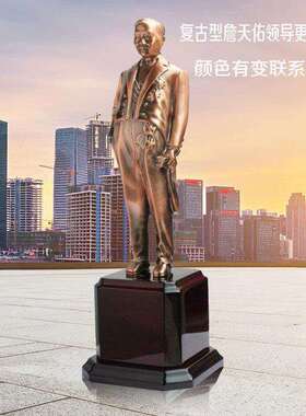 中国建筑工程奖杯建设行业鲁班奖詹天佑奖杯电镀小金人市政金杯