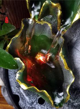 直销东南亚佛像流水摆件桌面办公室水景中式树脂工艺品
