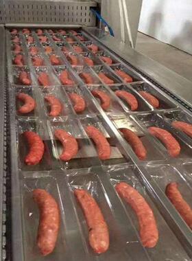 猪肉肘子全自动连续拉伸膜真空包装机老火腿脆皮肠真空封口机