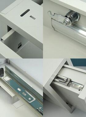 工作台铁皮抽屉带锁工具柜重型单吊抽文件柜办公室不锈钢桌下抽斗