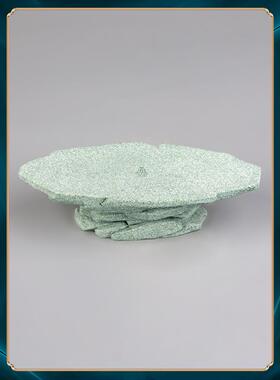 豆豆集蓝色砂岩底座配件新中式国风创意桌面饰品假山鱼缸景观