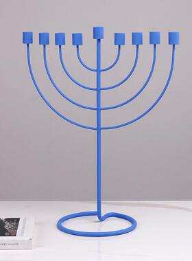 简YDK约轻美奢北欧式烛台摆件婚礼拍用摄道具欧式家餐桌复古金属