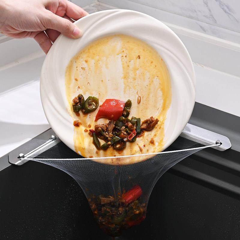 一次性水槽过滤网厨房304不锈钢三角沥水架剩饭剩菜挂网沥水篮,淘宝优惠券,粉丝福利购,淘宝优惠卷