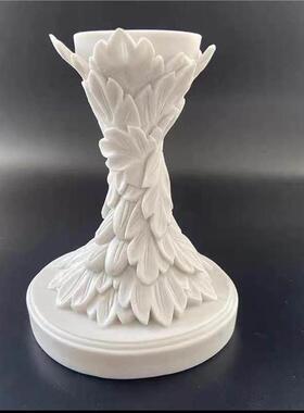 树叶羽毛雕花摆件家居装饰树脂工艺品水晶球底座原石矿石展示支架