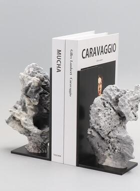 正品现新中式创意靠工艺代品摆书件客厅样板间书房石办公室禅意头