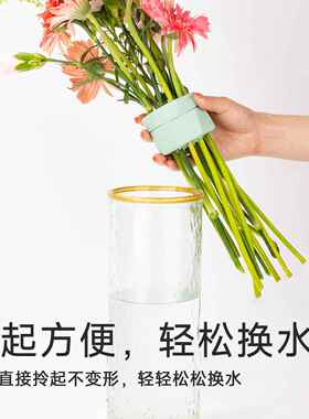 插花固定神器玻璃花瓶陶瓷花盆固定工具鲜花束手打螺旋花艺旋花筒