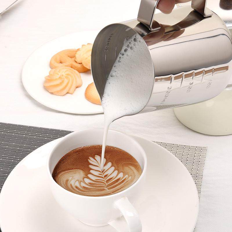 不锈钢拉花杯尖嘴杯打奶杯拉花缸奶泡杯花式奶杯内外刻度咖啡杯,淘宝优惠券,粉丝福利购,淘宝优惠卷