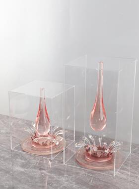 现代简约抽象亚克力透明树脂水滴艺术摆件客厅玄关书房家居装饰品
