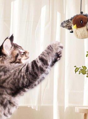 Flapping Bird Cat Toy Interactive Chirping Bird Catnip With