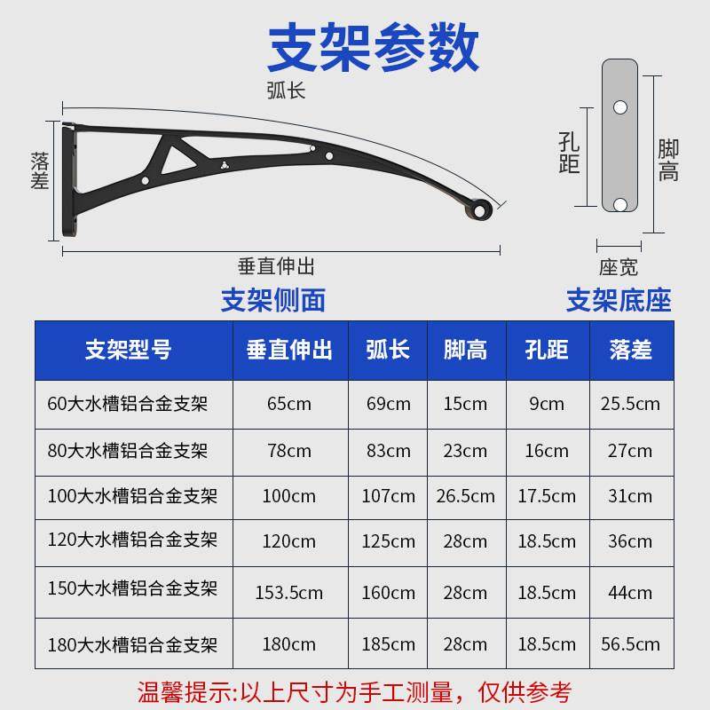 铝合金大水槽雨棚屋簷家用窗户庭院门头露台阳台户外防雨遮阳雨篷,淘宝优惠券,粉丝福利购,淘宝优惠卷