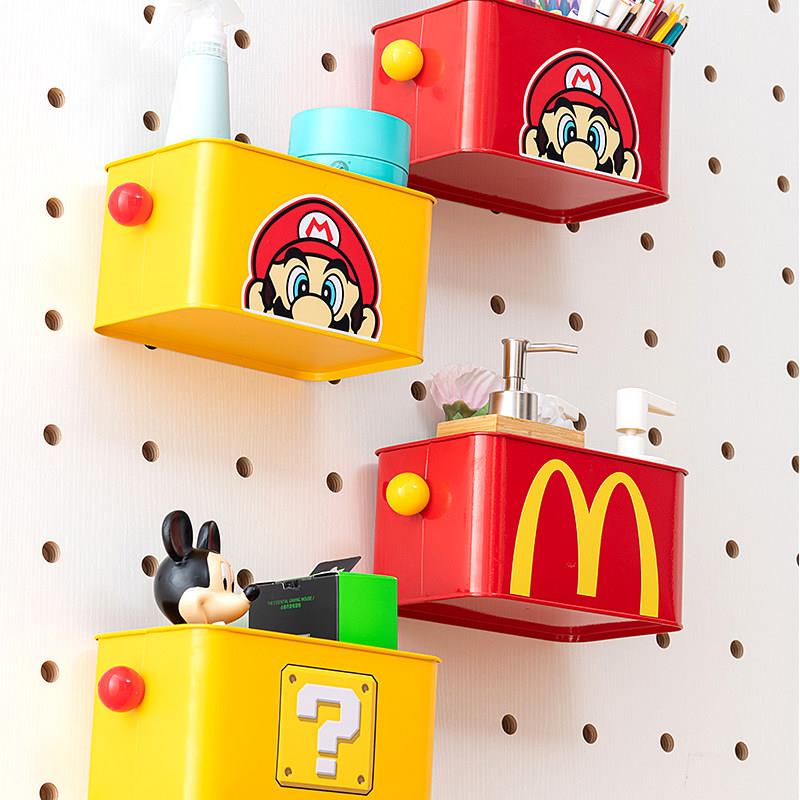 Iwood 15mm creative pattern hole board accessories dopamine partition desktop dual-purpose iron storage box