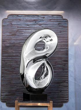 招财抽象意电镀摆件欧式ST308简约桌面设摆工艺品客创厅玄家居装